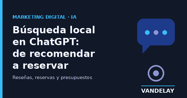 Búsqueda local en ChatGPT: reseñas, reservas y presupuestos dentro del asistente de IA