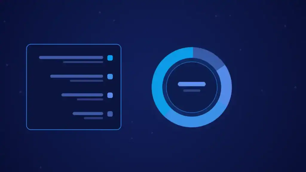 Ilustración de portada del artículo sobre análisis de datos avanzados: un gráfico de anillo con su leyenda en tonos azules y cian.