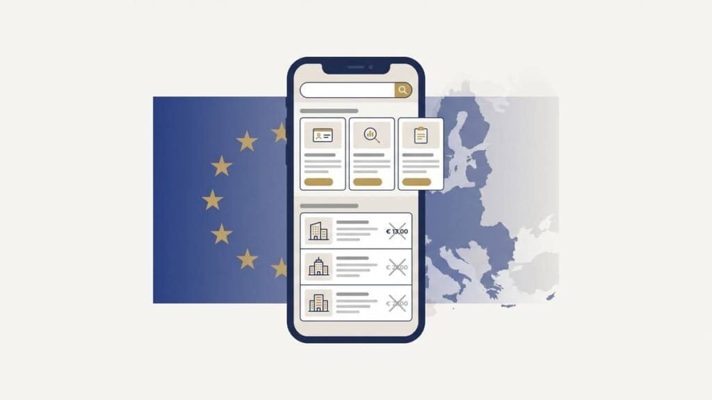 Ley de mercados digitales: resultados de Google en Europa con la unidad de agregadores arriba y los proveedores directos sin precios en tiempo real