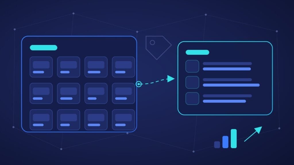 Comparativa entre el carrusel de productos de la búsqueda tradicional, con muchas fichas y precios bajos, y el modo IA de Google, con pocas fichas y precios más altos